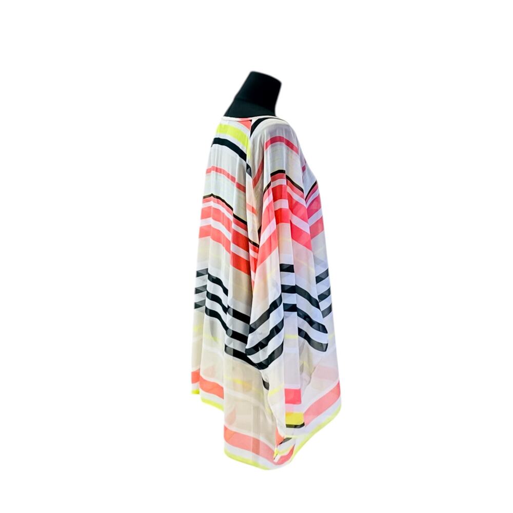 Calvin Klein Plus Size Multicolor Striped Swim Kaftan Cover-Up 3X - Picture 6 of 10